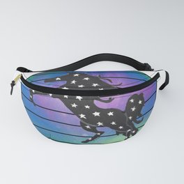 Unicorn Power with Abstract Colored Circle and Lines Fanny Pack