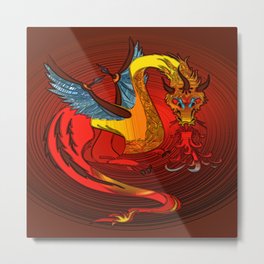 dragon metallizer Metal Print | Watercolor, Hi Speed, Monster, Chinese, Graphicdesign, Illustration, Animated, Digital, Art, Anime 