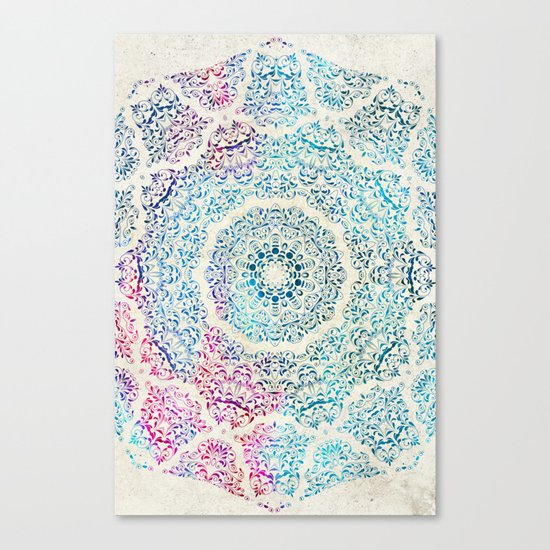 Watercolor Mandala Canvas Print