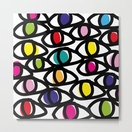 Colorful Abstract Eyes  Metal Print | Pattern, Draw, Graphicdesign, Minimalistic, Farbe, Pop Art, Color, Eyes, Eye, Kunst 