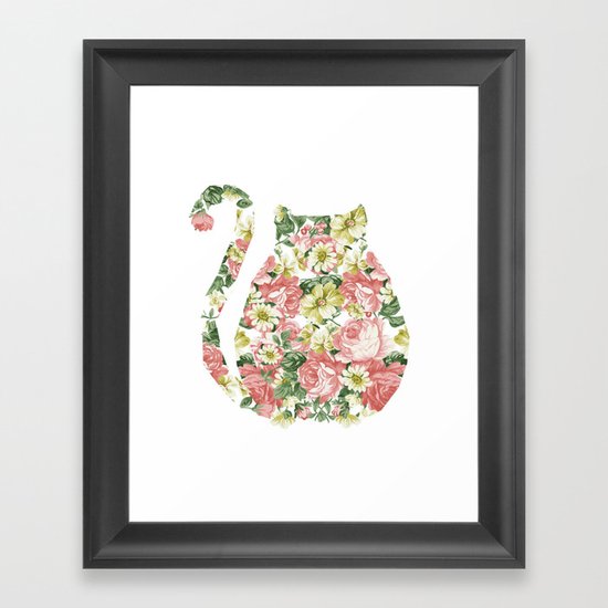 Garden Cat Framed Art Print