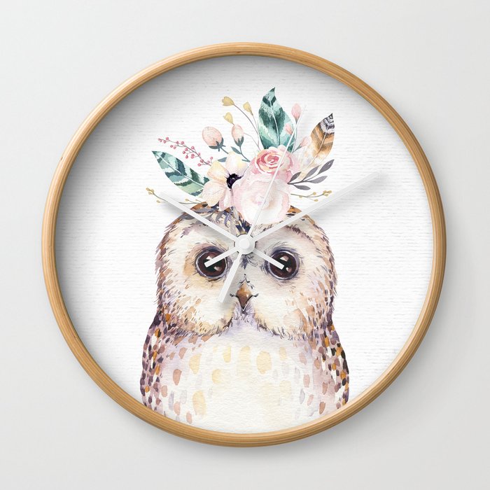 Forest Owl by Nature Magick Wall Clock