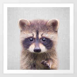 Raccoon - Colorful Art Print