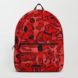 Pup Party Red Gingham Backpack