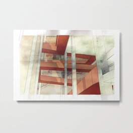 Architectural Fragment Perspective Metal Print