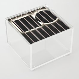 Black and white behind bars Acrylic Box