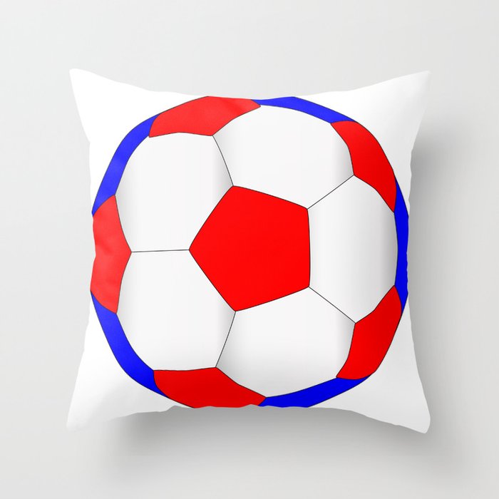 Red White And Blue Football Throw Pillow