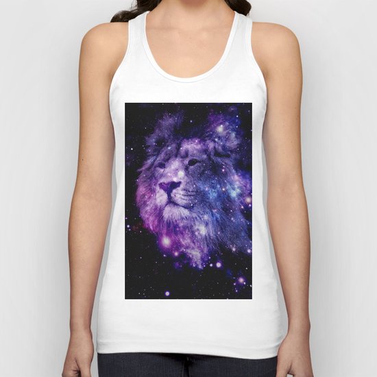 leo lion purple blue Unisex Tank Top