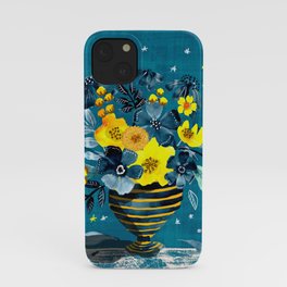 Indigo Floral Bouquet iPhone Case