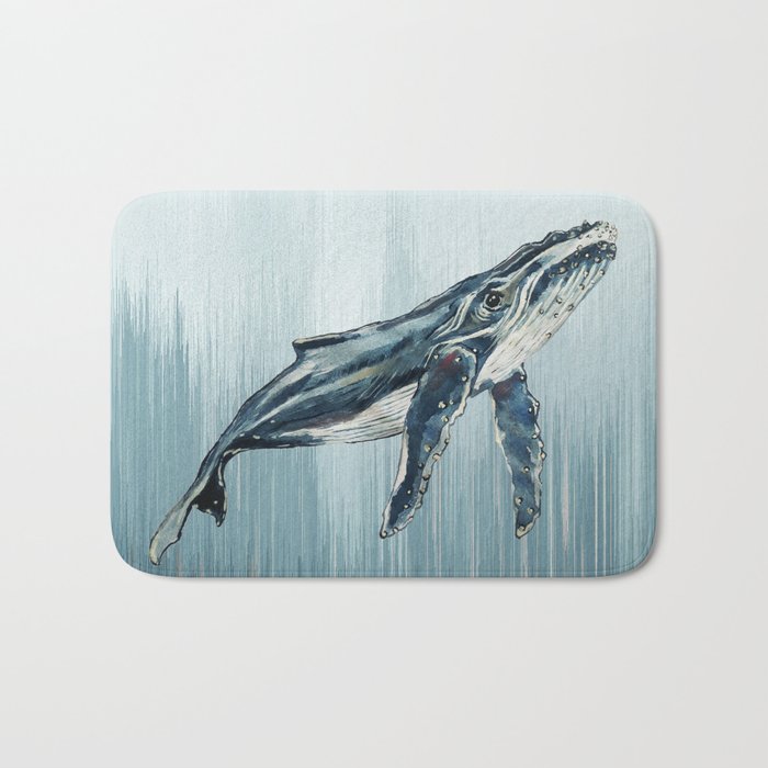Watercolour Humpback Whale Bath Mat