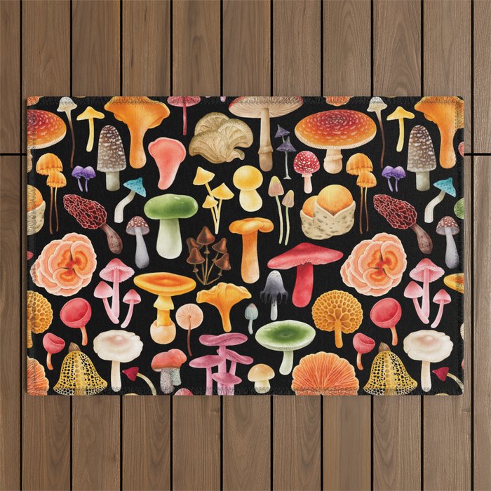 He's Such a Fungi - Mushroom Collection Outdoor Rug