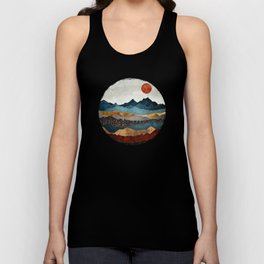 Amber Dusk Unisex Tanktop | Copper, Gold, Red, Blue, Contemporary, Black, Nature, Silver, Amber, Bronze 
