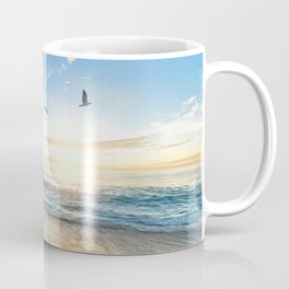 Ocean Beach Waves Sunset Photo Mug