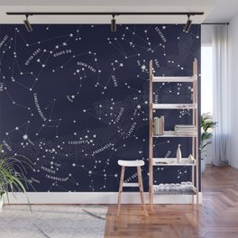 Constellation Map - Indigo Wall Mural