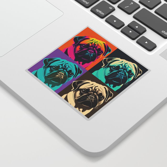 Pug Pop art Portrait Sticker