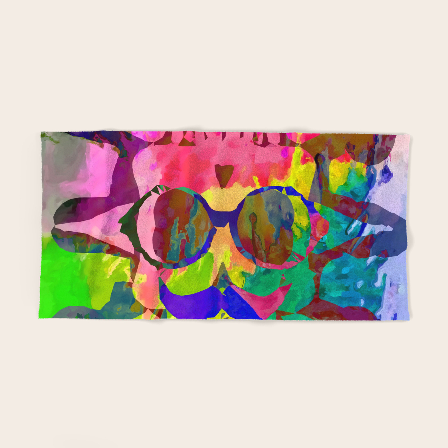 Old Vintage Funny Skull Art Portrait With Painting Abstract