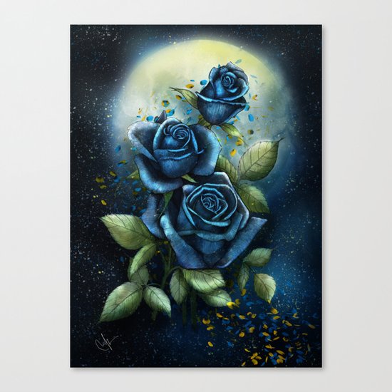 Night Roses Canvas Print