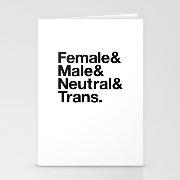 All Equal Genders Stationery Cards