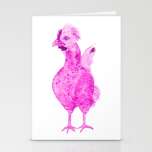 Emily the Chicken Hot Pink! Stationery Cards