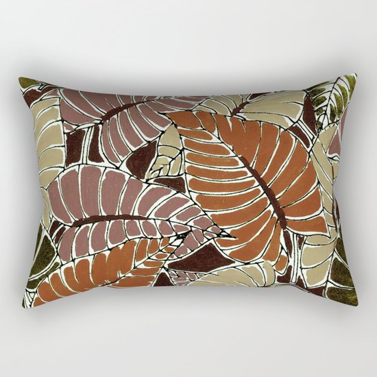 50's bongo leaf Rectangular Pillow