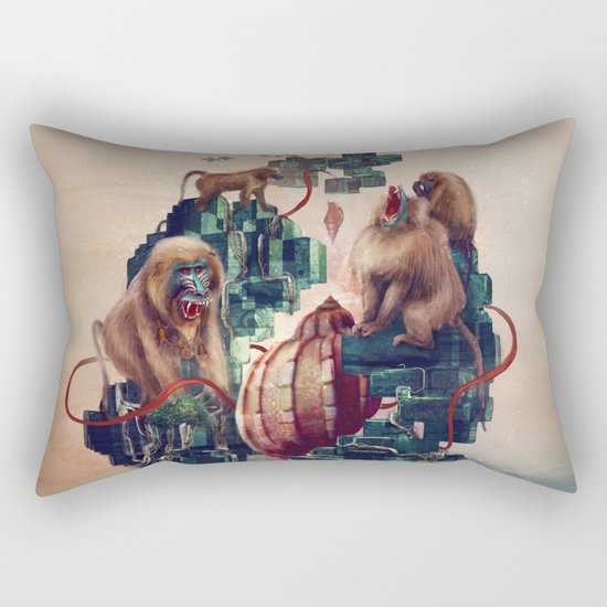monkey temple Rectangular Pillow