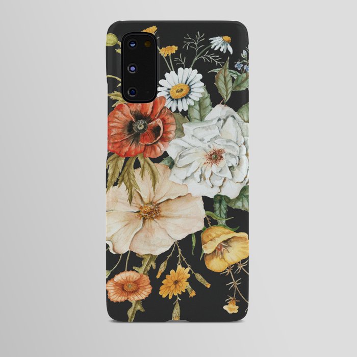 Wildflower Bouquet on Charcoal Android Case