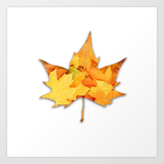 LEAVES IN LEAF Art Print