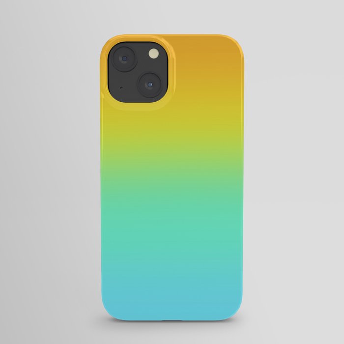 Orange, Yellow, Green, Teal, And Blue Gradient iPhone Case