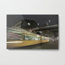 Friedrichstrasse Metal Print | Bahnhof, Photo, Urban, Trainstation, Tram, Strassenbahn, Color, Berlin, Longexposure, Train 