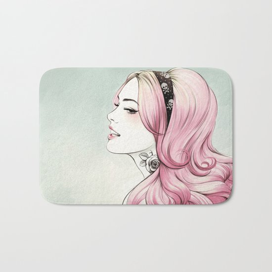 Pink Dye Bath Mat