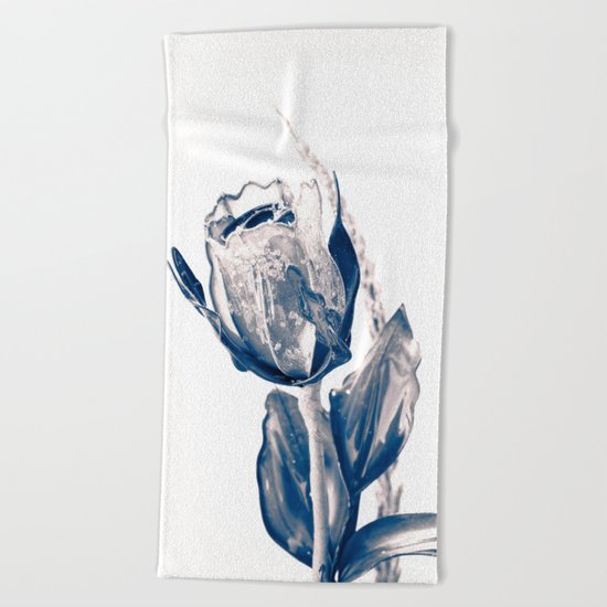 Glass rose Beach Towel