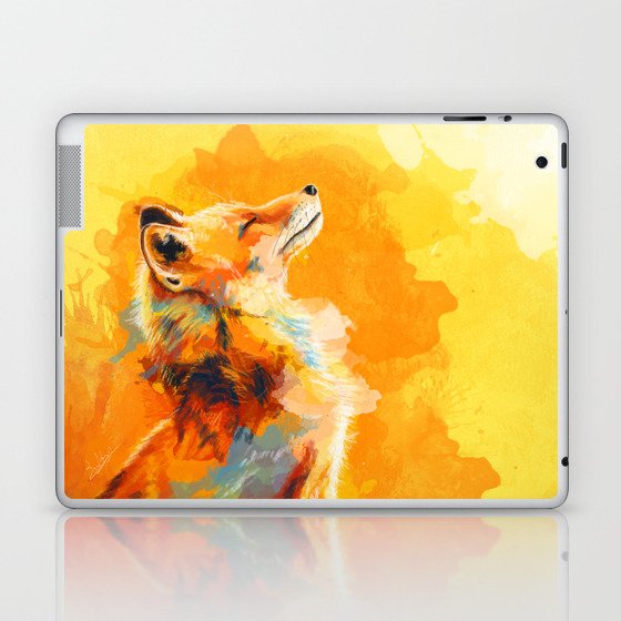 Blissful Light - Fox portrait Laptop & iPad Skin