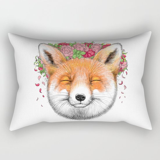 happy fox Rectangular Pillow