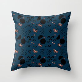 Floral Moonscape Throw Pillow