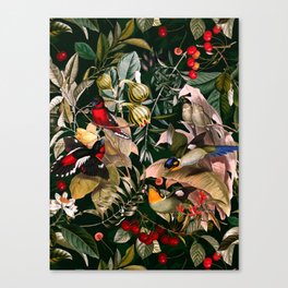 Floral and Birds XXV Canvas Print