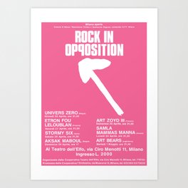 Rock In Opposition Festival Poster, Milan, April 1979 Art Print