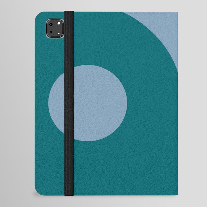 Greenish Blue and Greyish Blue Yin Yang Symbol iPad Folio Case