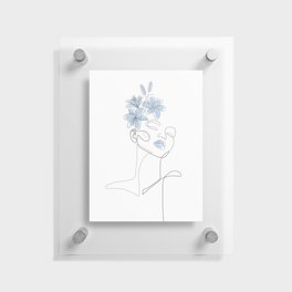 Blue Lily Girl Floating Acrylic Print