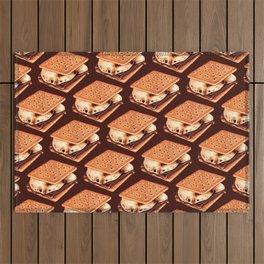 S'mores Pattern - Brown Outdoor Rug