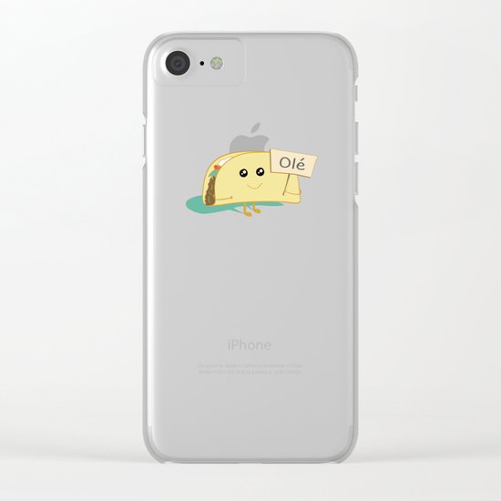 Happy Taco, Olé Clear iPhone Case