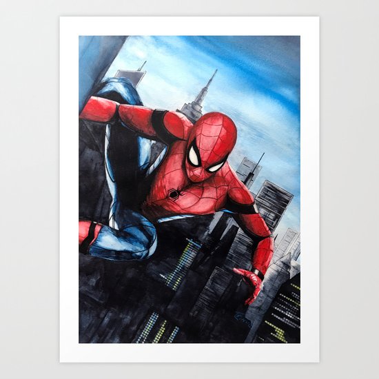 Spider Man Homecoming Art Print By Legacyart Society6
