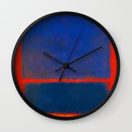 Blue, Orange, Red Mark Rothko Abstract Art Wall Clock