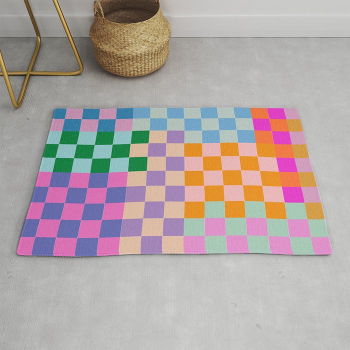 Checkerboard Collage Rug