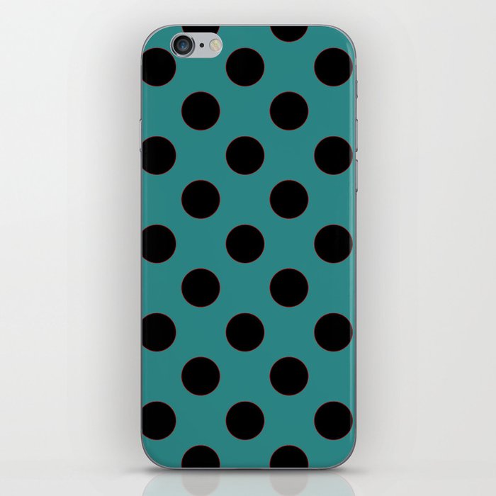 Turquoise Polka Dots iPhone Skin