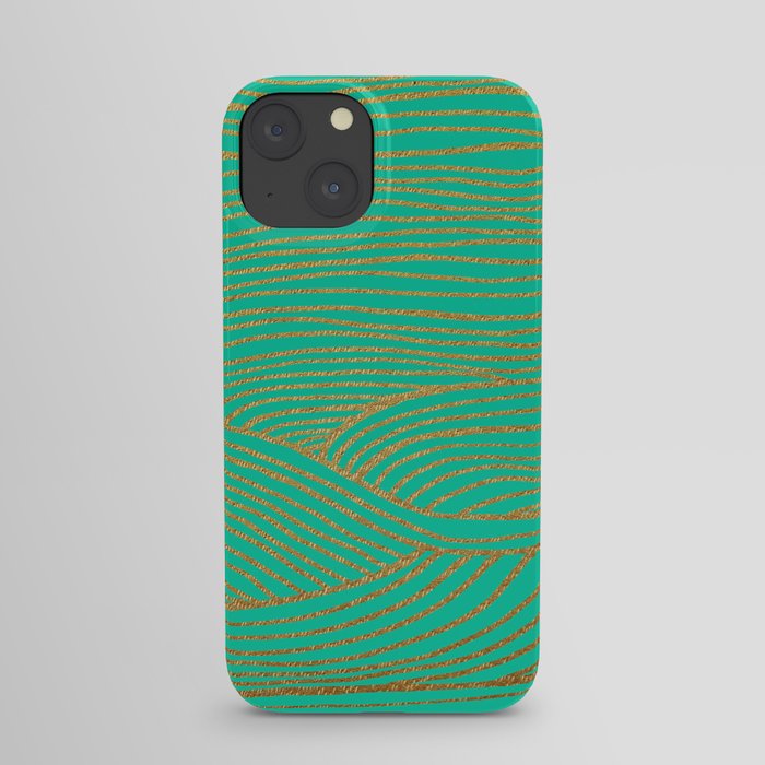 Wind Gold Turquoise iPhone Case