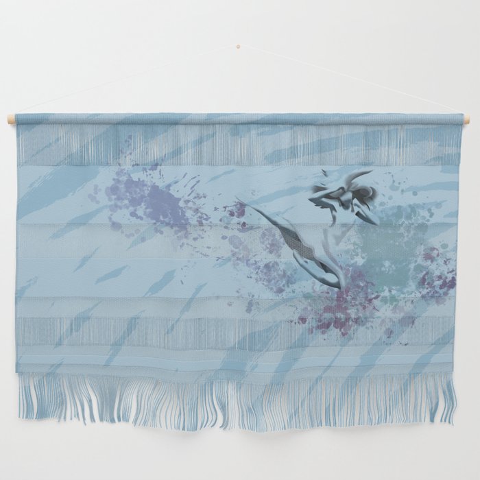 Fighter (Light, verde acqua, viola) Wall Hanging