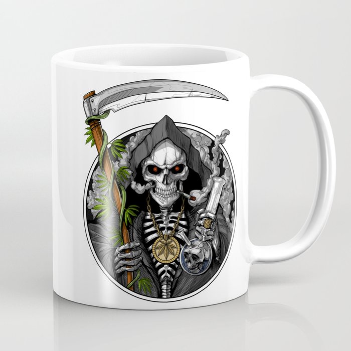 Grim Reaper Weed Stoner Coffee Mug
