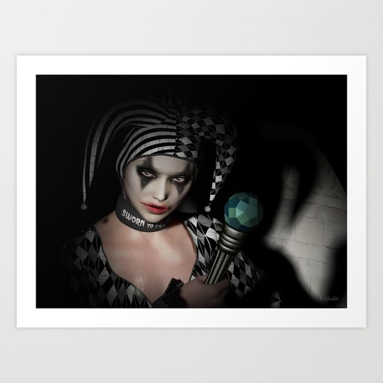 Dark clown Art Print