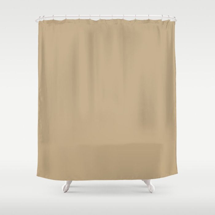 PPG Glidden Desert Camel (Warm Tan / Beige) PPG12-16 Solid Color Shower Curtain