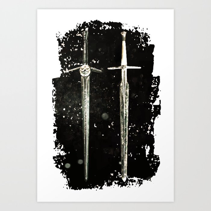 the witcher swords Art Print